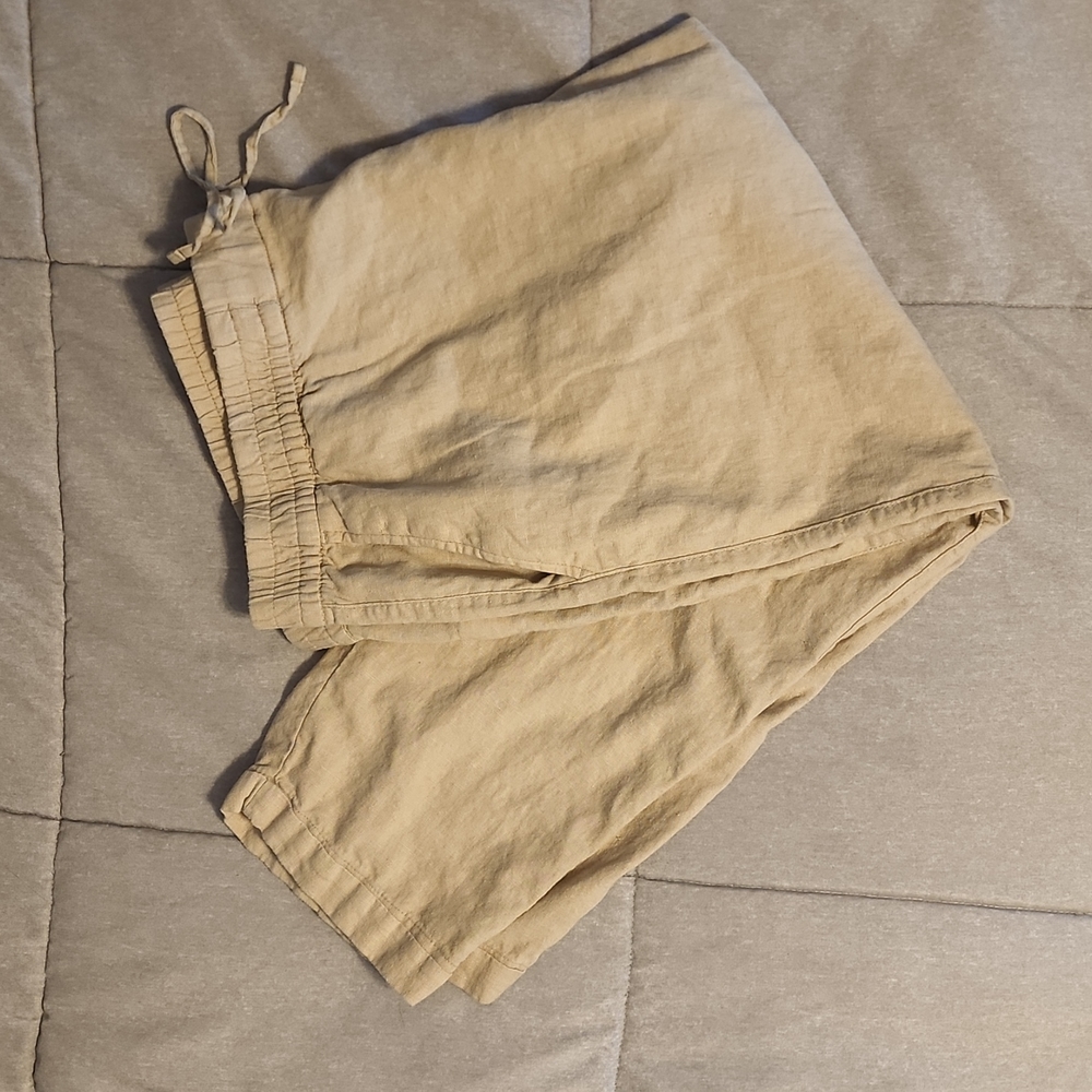 Old Navy Tan Linen Pants